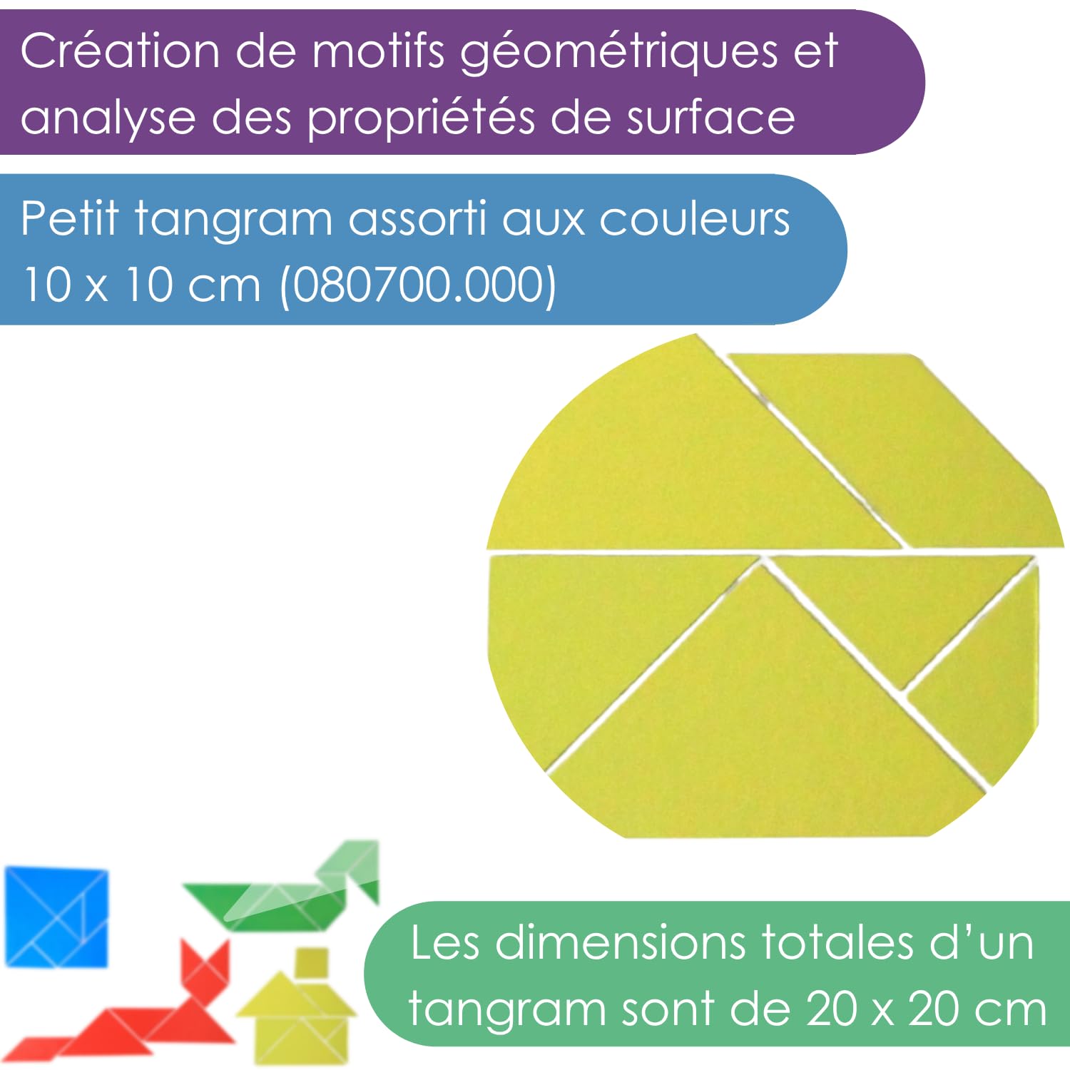 Wissner Raum & Form set 28 tangrams magnétiques géométrie