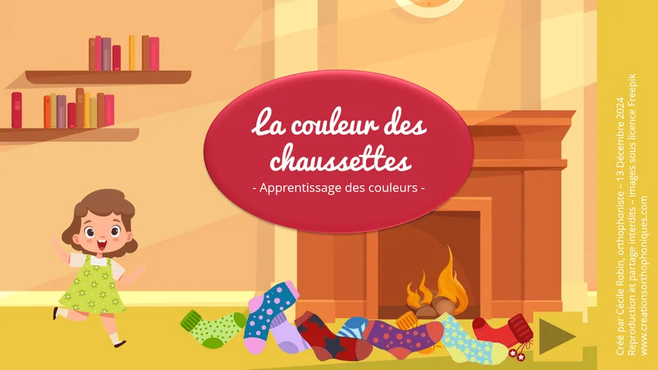 Créations orthophoniques Langage oral La couleur des chaussettes jeu