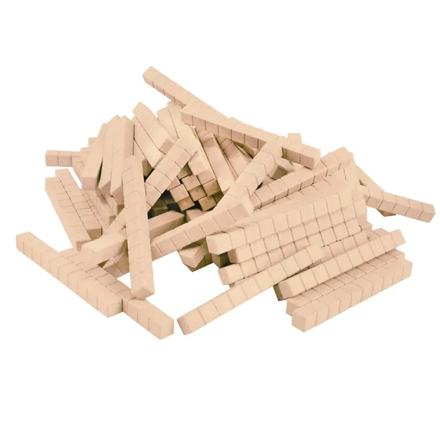 Wissner Zahlen & Rechnen 100 baguettes de dix marron RE-Wood