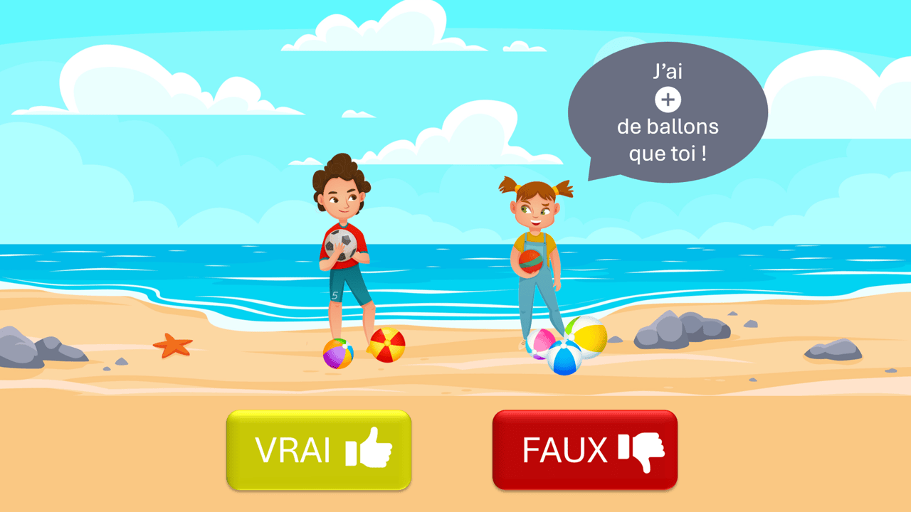 Créations orthophoniques Cognition Comparaisons en vacances support