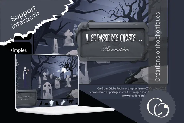 Créations orthophoniques Lecture Cimetière jeu lecture Halloween