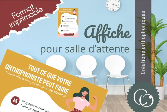 Créations orthophoniques Affiches Tout ce que votre orthophoniste peut faire affiche PDF