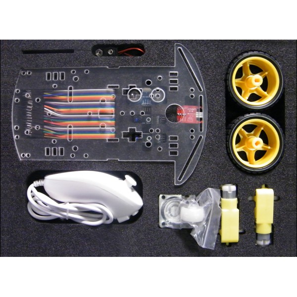 Educaduino Kit Véhicule autonome robot chassis plexiglass