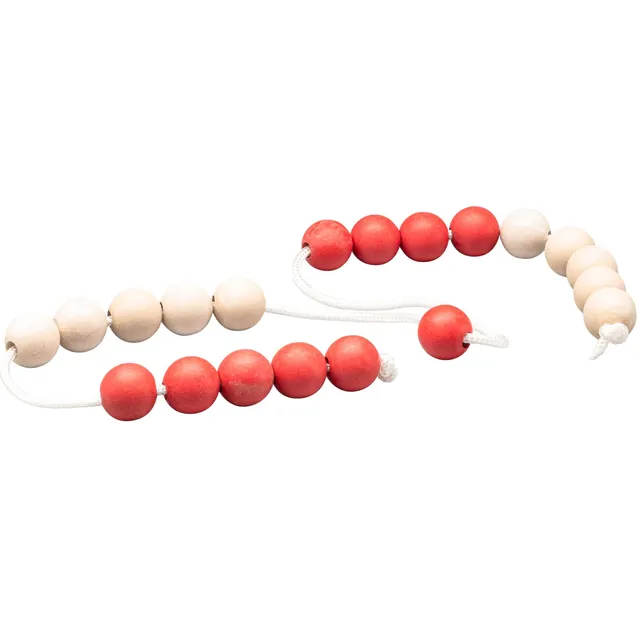 Wissner Zahlen & Rechnen Chaîne Jumbo 20 boules rouge/blanc