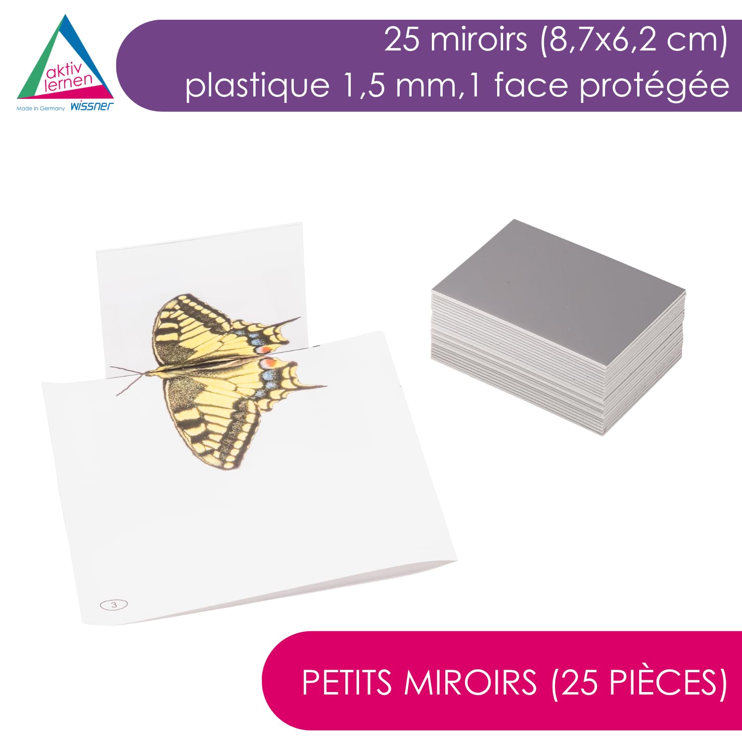 Wissner Raum & Form miroirs 25 pièces 87x62 mm