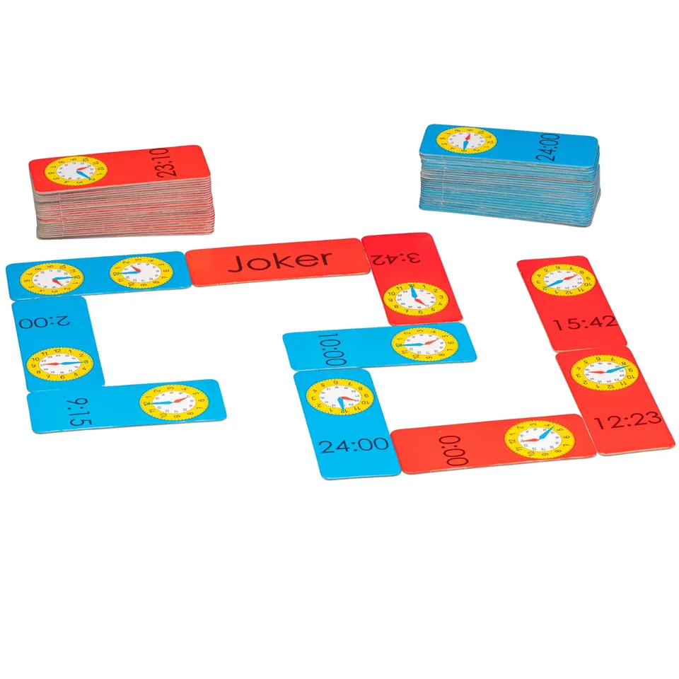 Wissner Lernspiele domino Heure 60 cartes rouges
