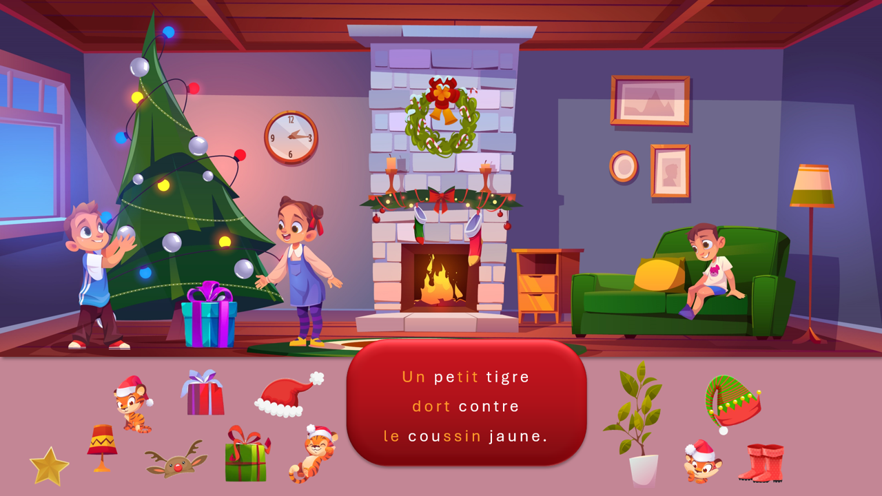 Créations orthophoniques Lecture En attendant Noël jeu PowerPoint