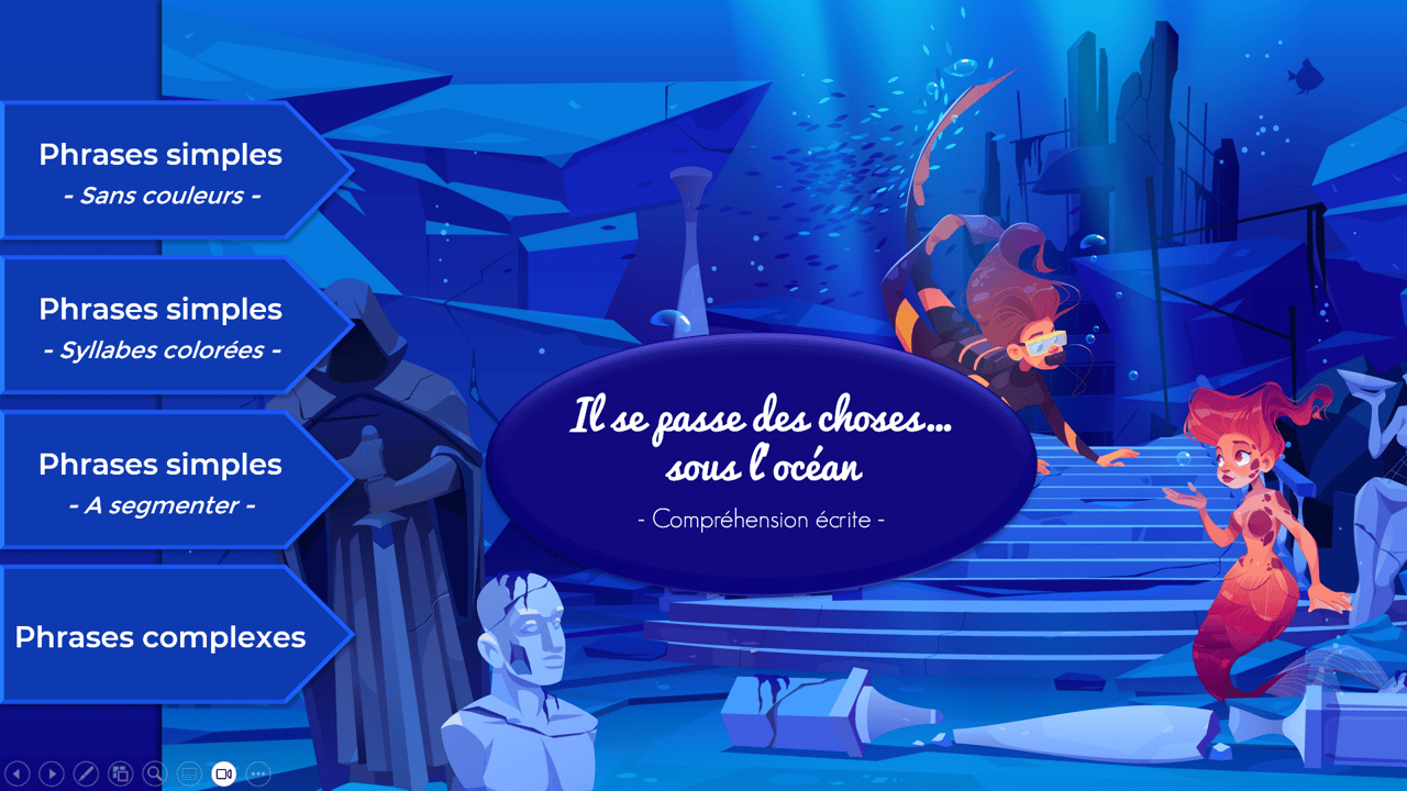 Créations orthophoniques Lecture Il se passe des choses océan