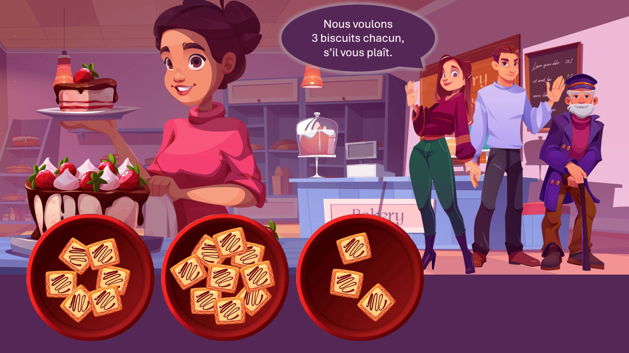 Créations orthophoniques Cognition Un tour à la pâtisserie jeu maths