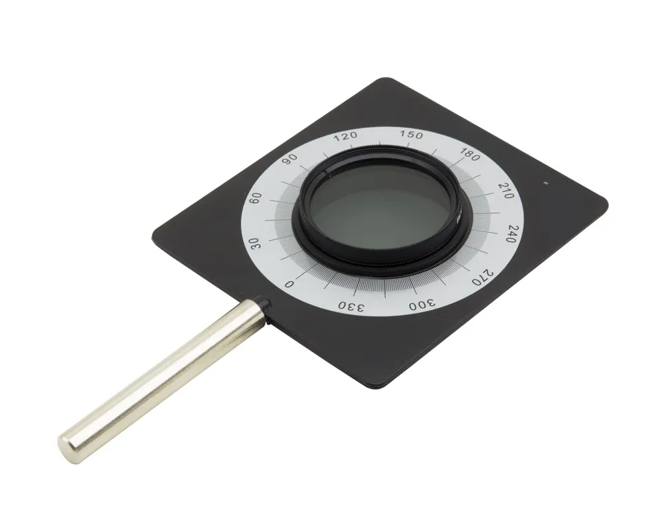 Educaduino Optique et ondes polariseur analyseur 360° sur pied