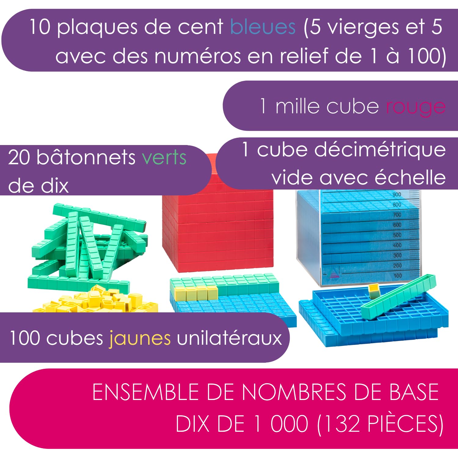 Wissner Zahlen & Rechnen set décimal base 10 141 pièces