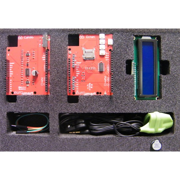 Educaduino Kit cardio ECG doigt oreille écran 2 lignes