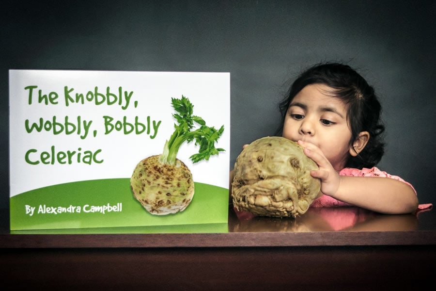 Purely Nutrition Story Books Celeriac livre légumes 3-5 ans