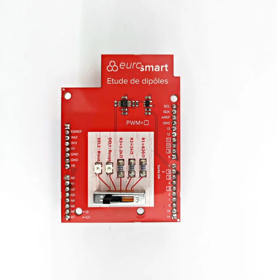 Educaduino-Lab Carte Extension Étude de Dipôle LED