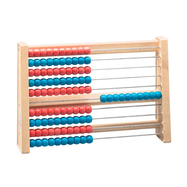 Wissner Zahlen & Rechnen Boulier 100 boules rouge/bleu RE-Wood