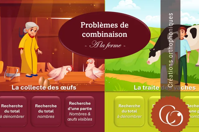 Créations orthophoniques Cognition Problèmes combinaison ferme additions
