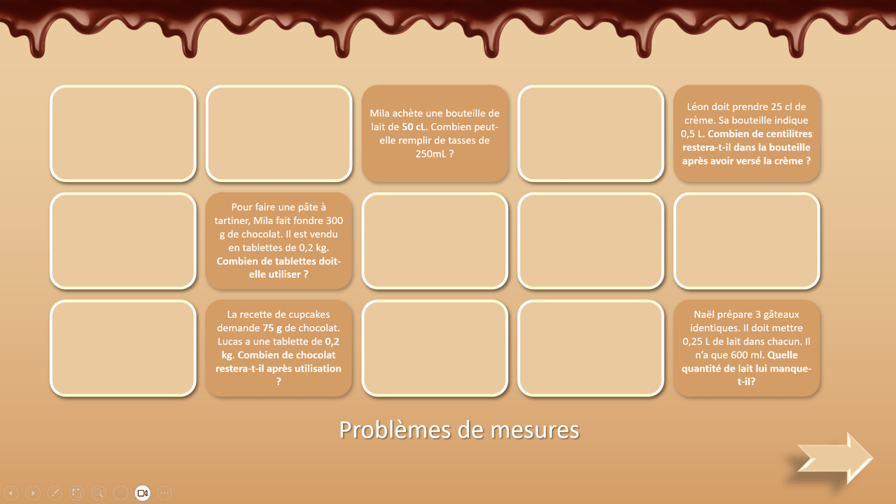 Créations orthophoniques Cognition Course gourmande jeu mesures PowerPoint