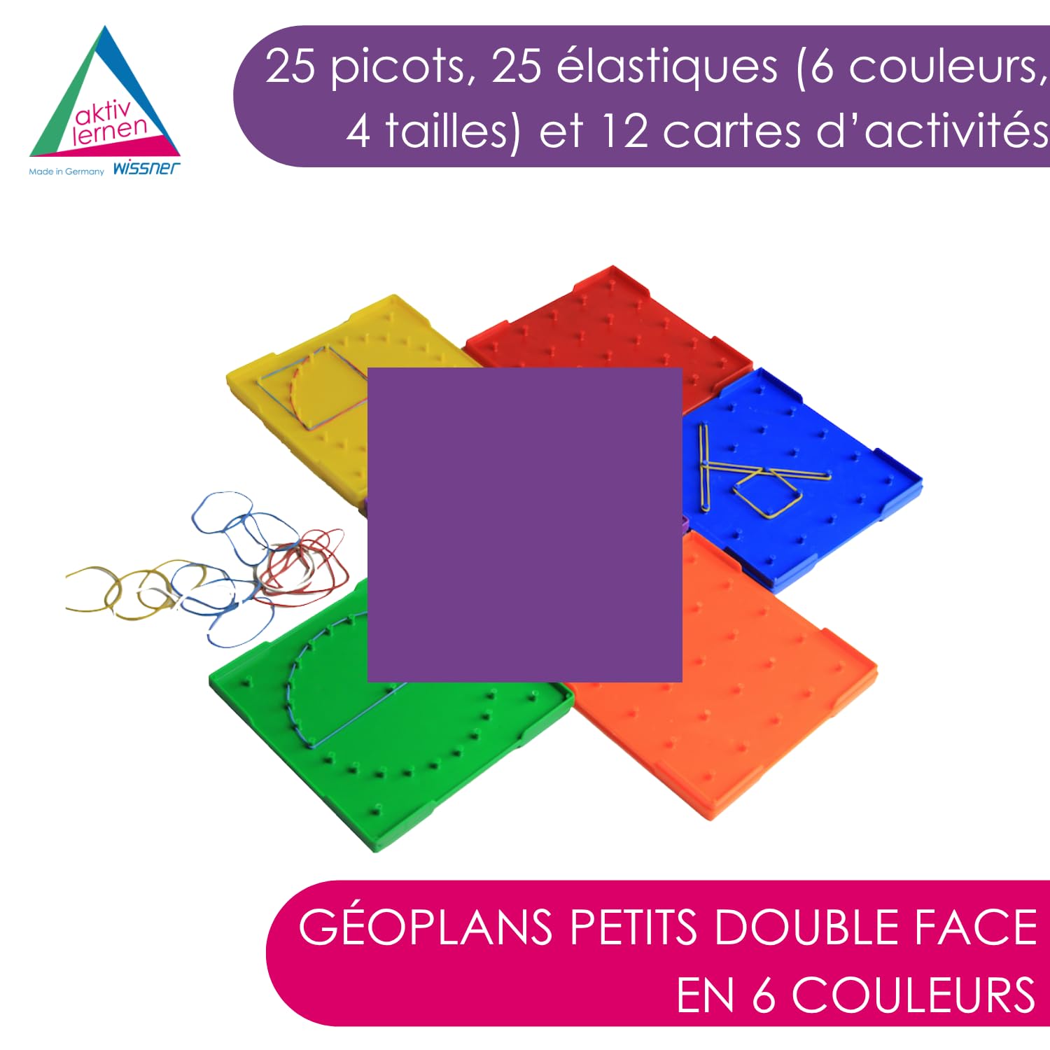 Wissner Raum & Form planche géométrique 15 cm lot 6 couleurs