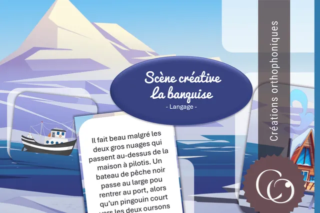 Créations orthophoniques Langage oral La banquise ressource PDF hiver