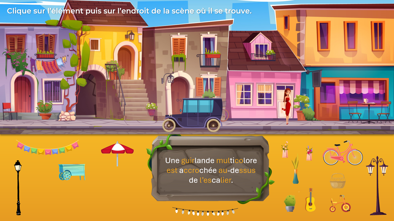 Créations orthophoniques Lecture Il se passe des choses village typique jeu lecture