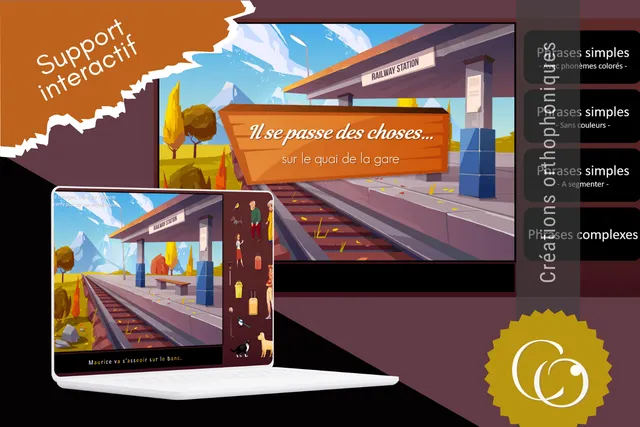 Créations orthophoniques Lecture Gare automne ressource PowerPoint