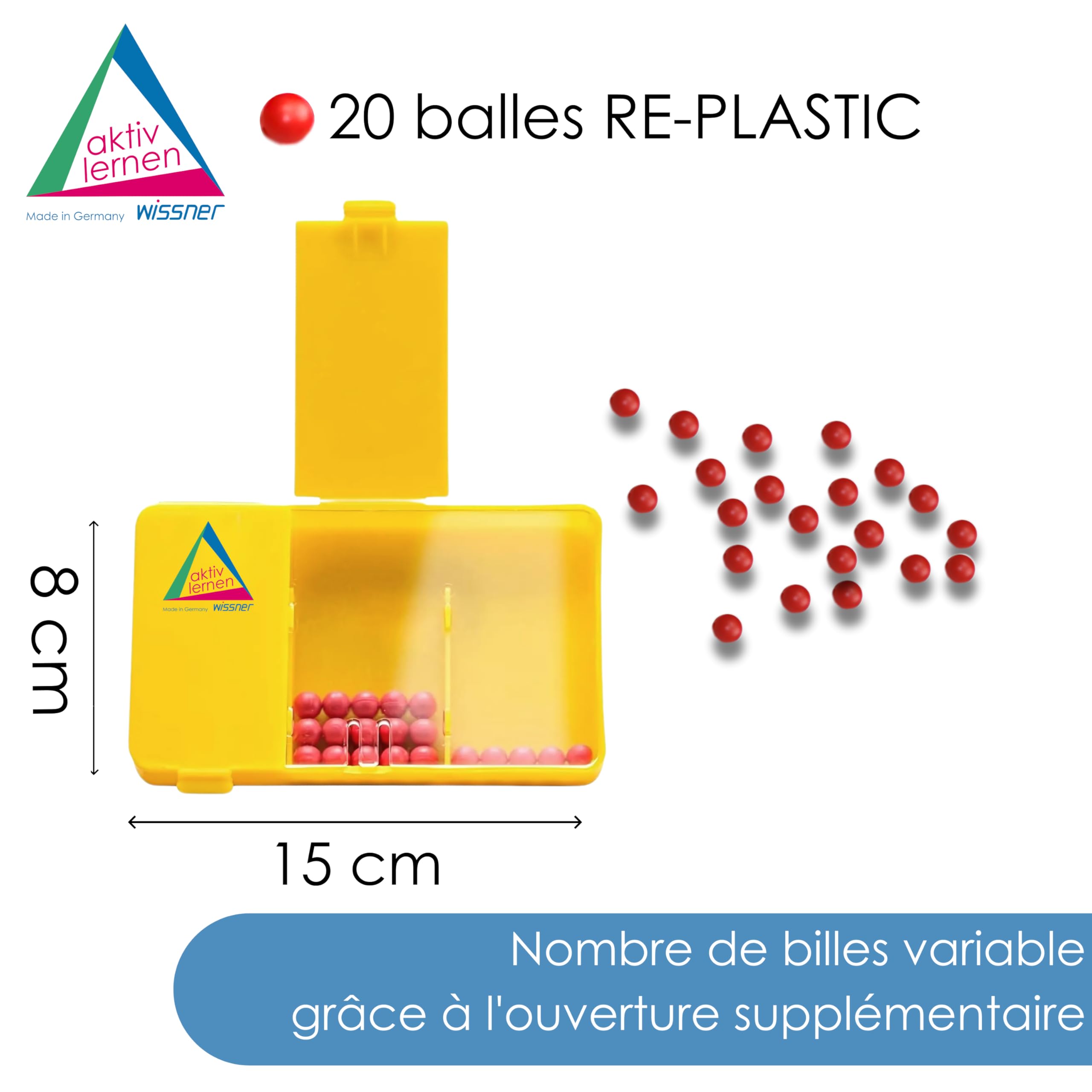 Wissner MATHI boîte décomposition 20 billes 15x8 cm