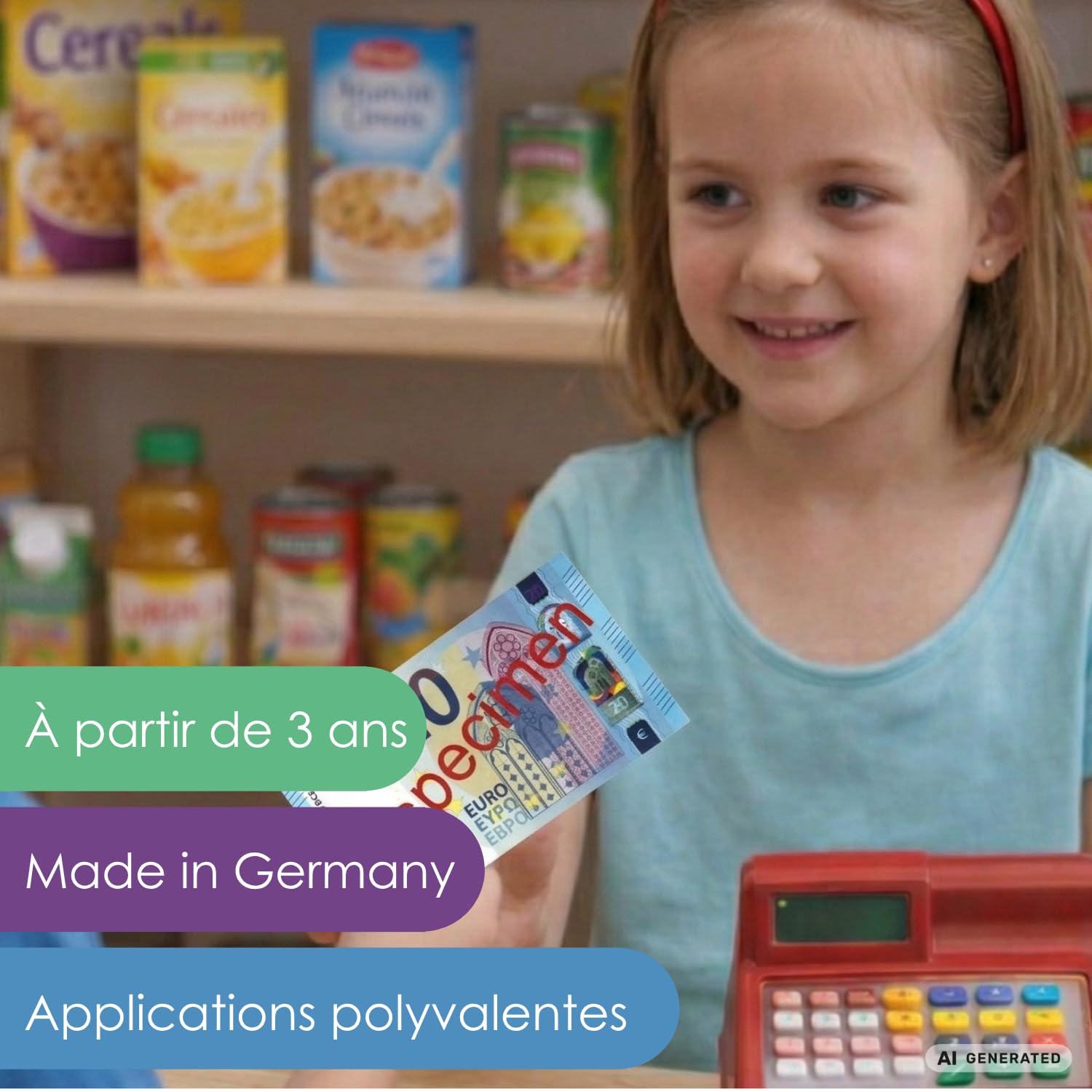 Wissner Lernspiele 100 billets 20 euros monnaie pédagogique papier