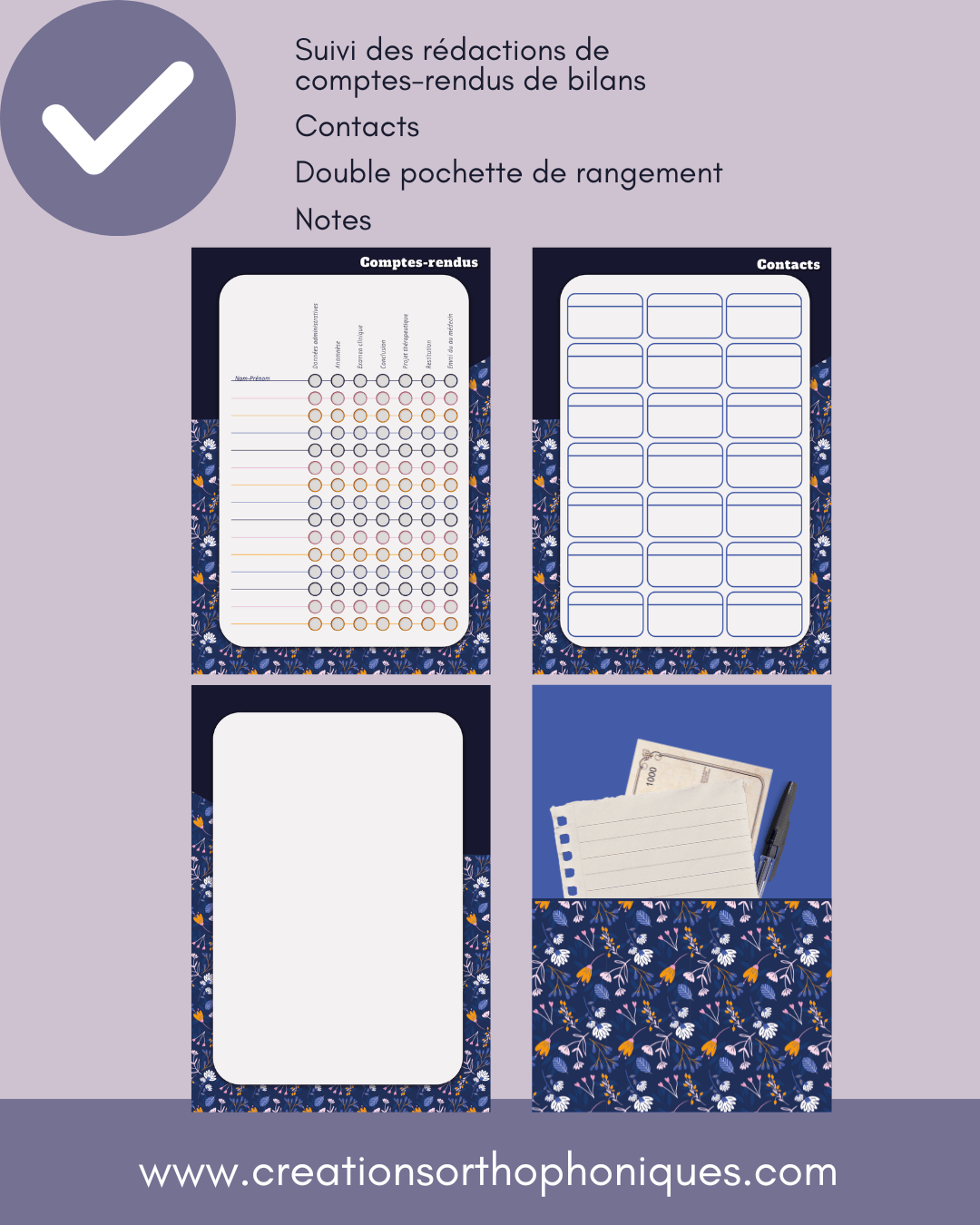 Créations orthophoniques Organisation Agenda semainier 2027 16,5x23,5 cm