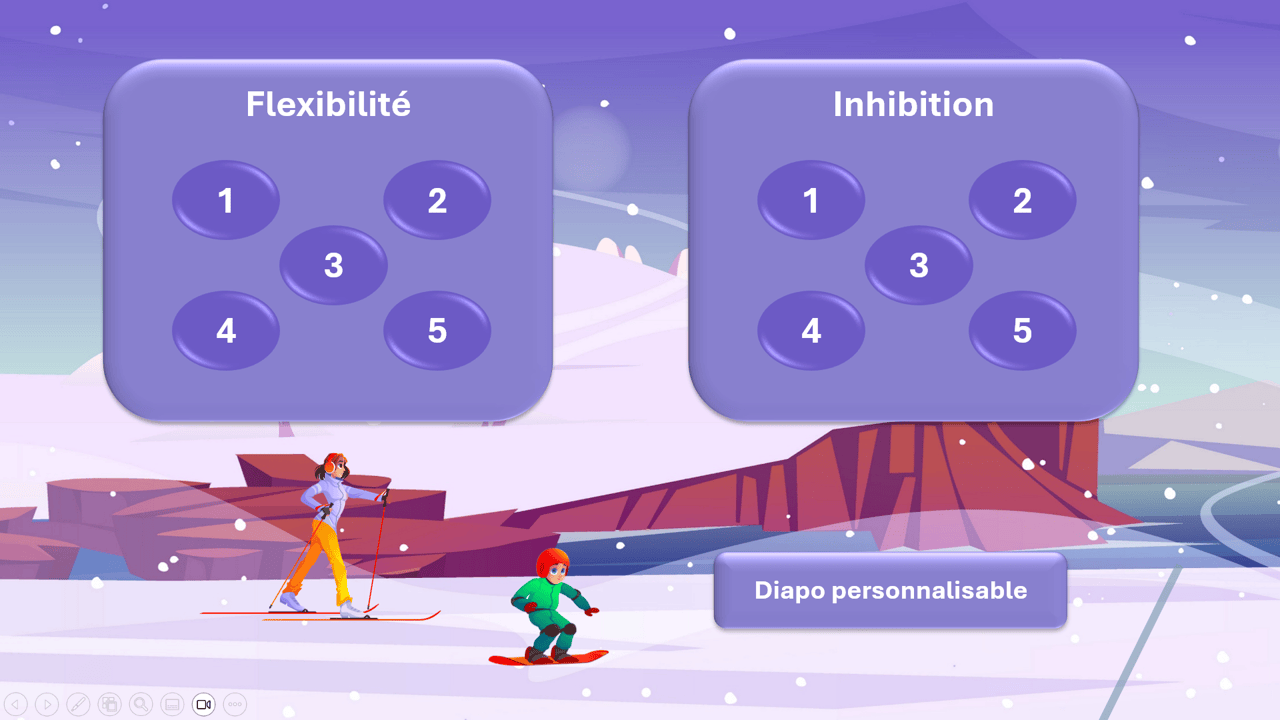 Créations orthophoniques attention Duel sur la neige jeu inhibition