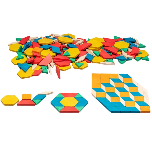 Wissner Raum & Form Puzzle Blocs bois 250 pièces géométrie