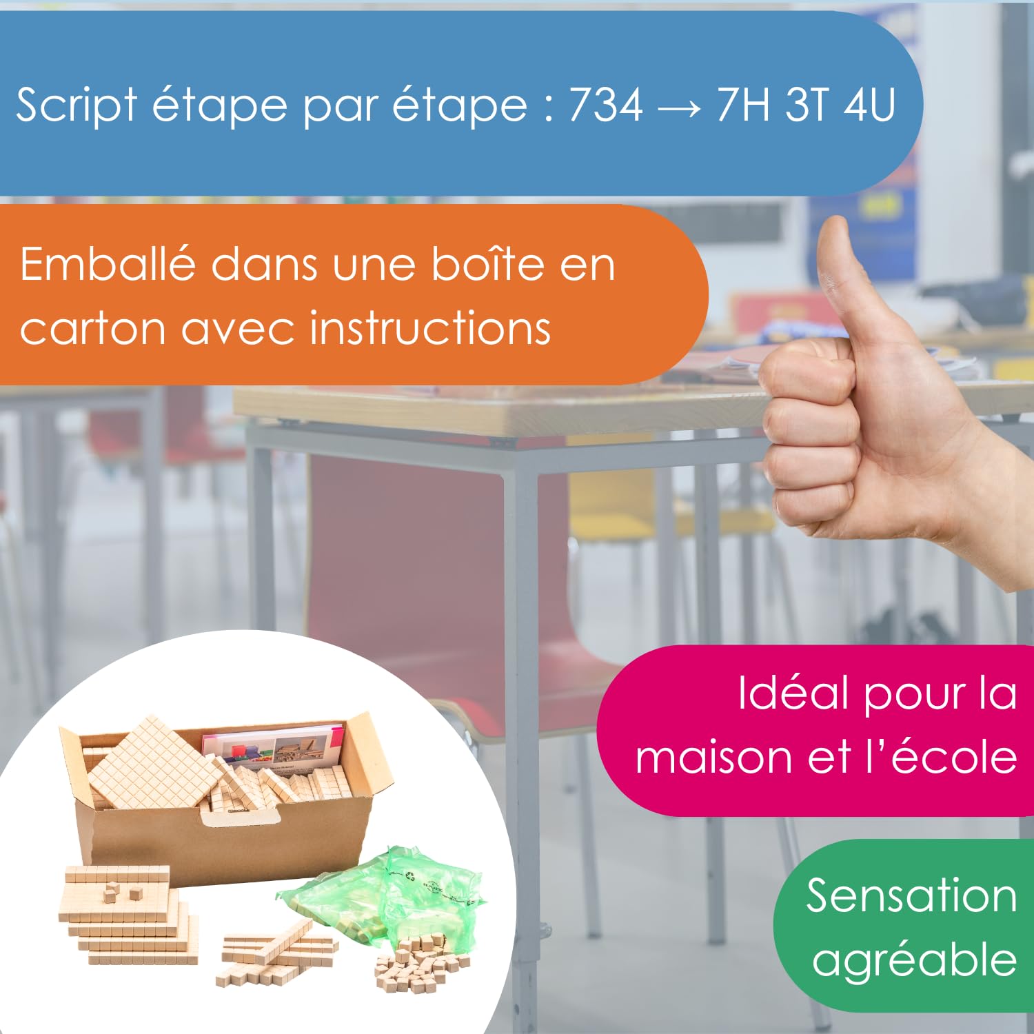 Wissner Zahlen & Rechnen Base 10 432 pièces boîte carton