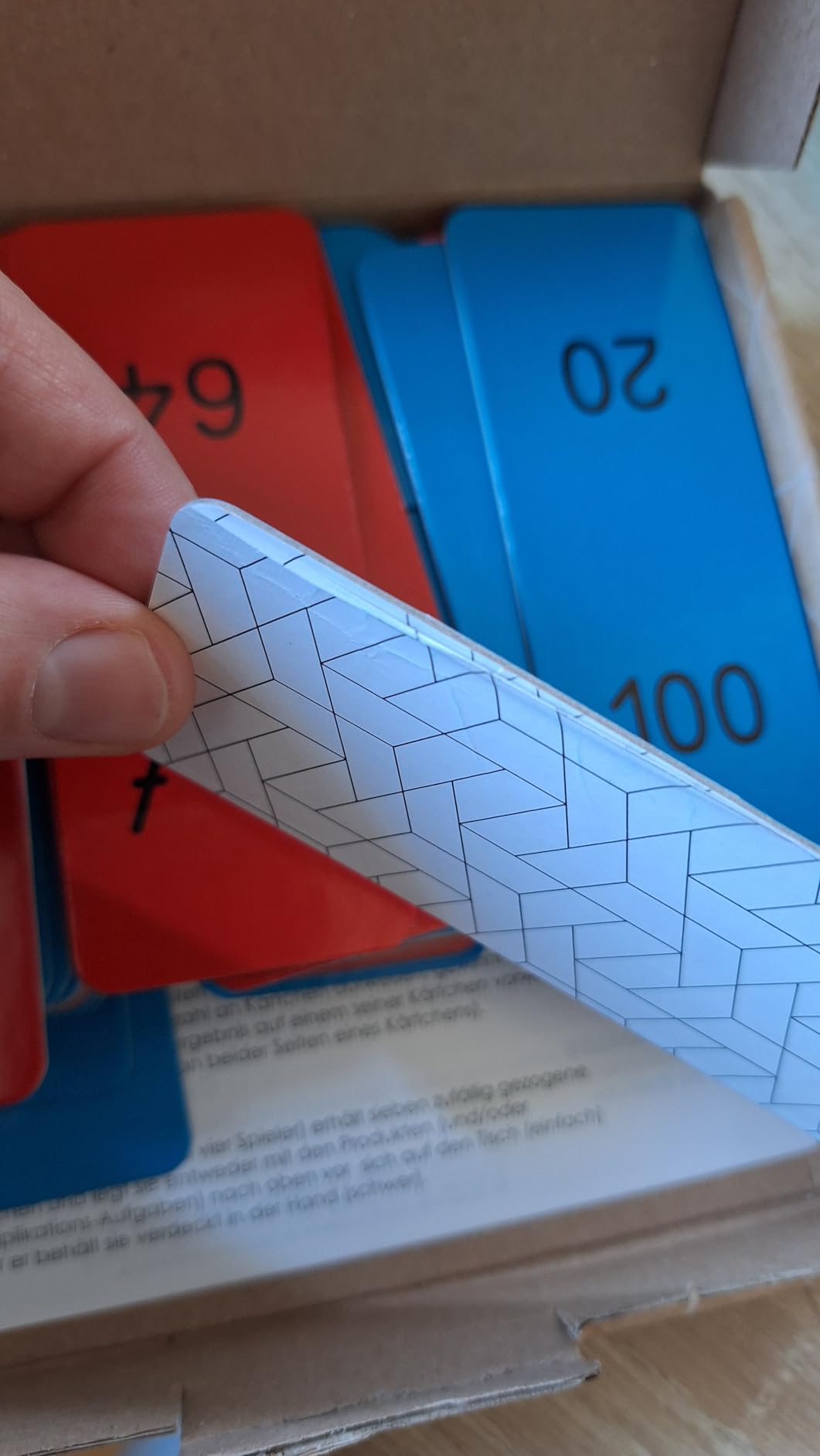 Wissner Lernspiele Domino Multiplication Jeu 60 Cartes Bleu Rouge