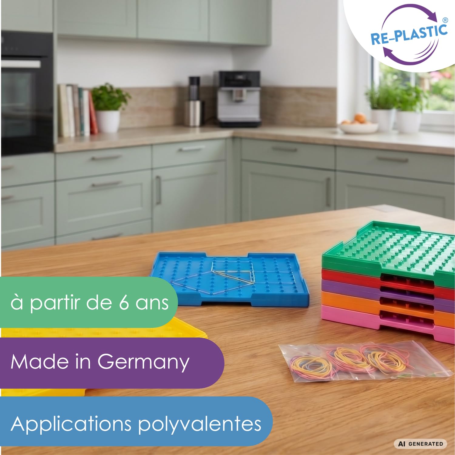 Wissner Raum & Form Géoplan 23 cm 6 couleurs