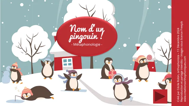 Créations orthophoniques Métaphonologie Nom d’un pingouin jeu phonologie