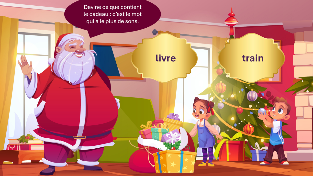 Créations orthophoniques Métaphonologie Le meilleur cadeau fichier PowerPoint Noël