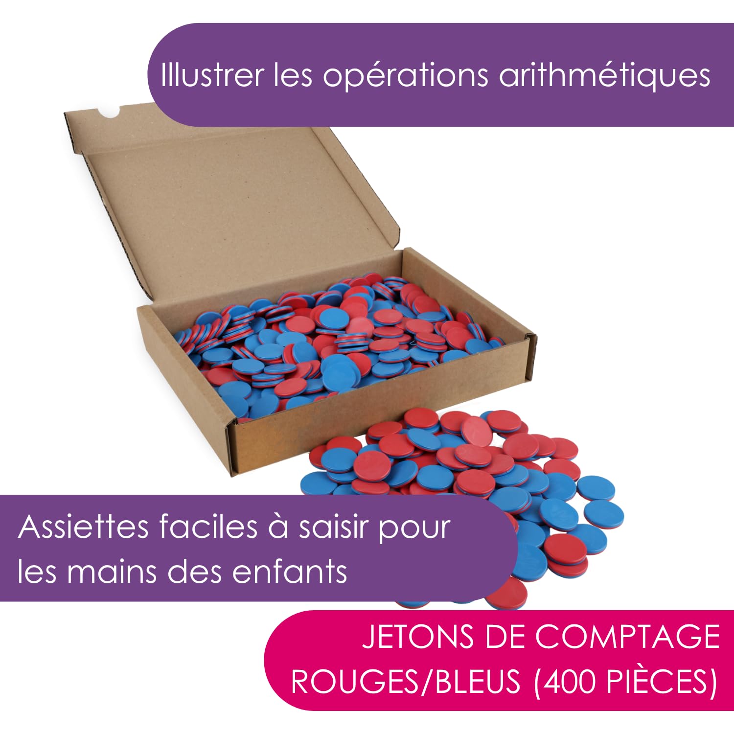 Wissner Zahlen & Rechnen jetons bicolores 400 pièces