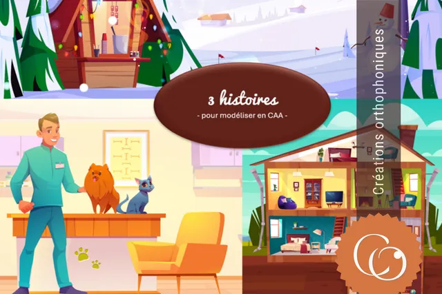 Créations orthophoniques CAA Histoires pour modéliser vocabulaire base