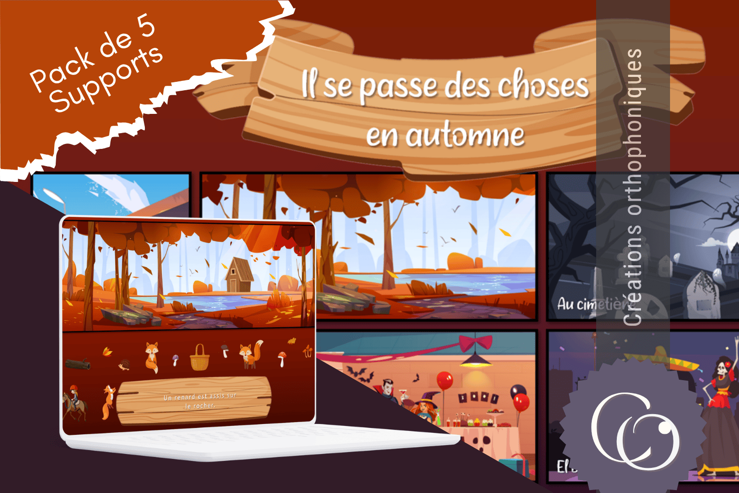 Créations orthophoniques Il se passe des choses pack automne 5 scènes