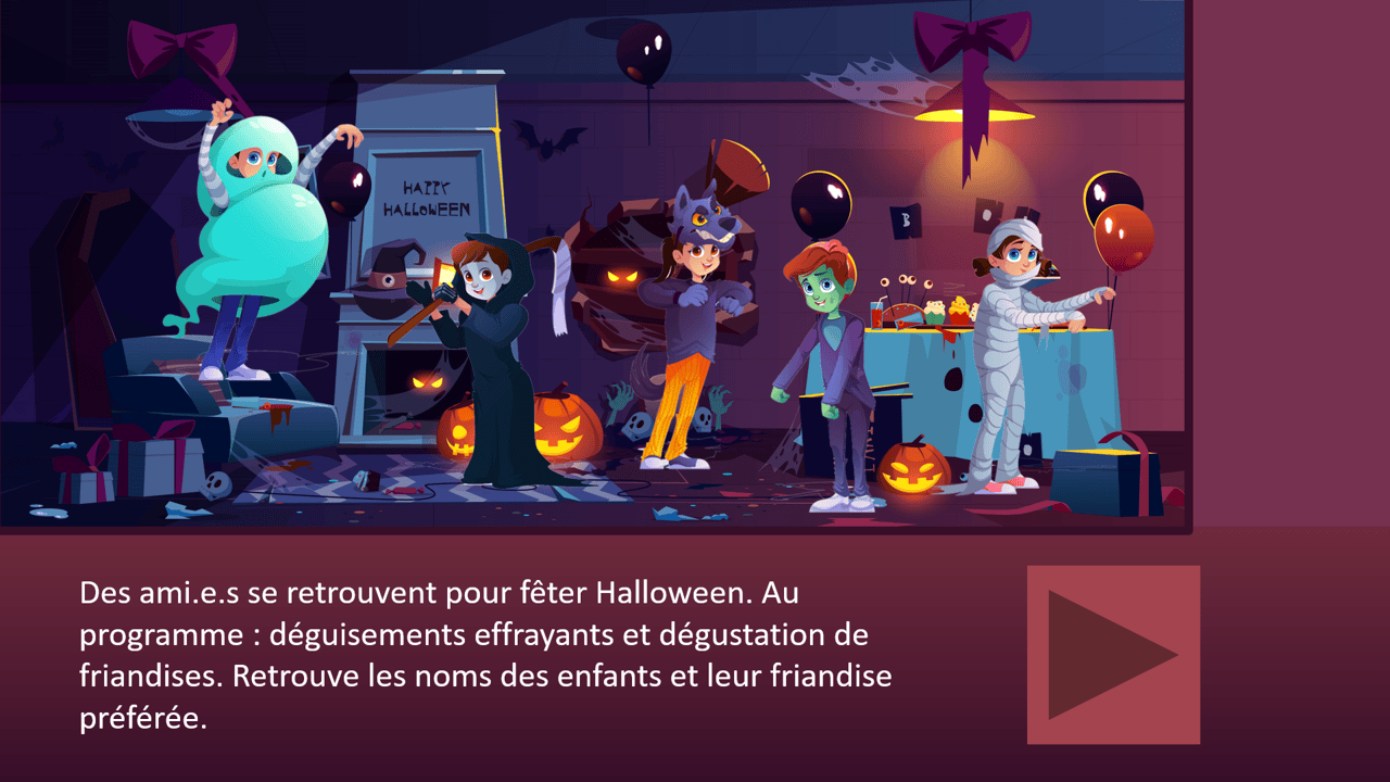 Créations orthophoniques Lecture fête Halloween compréhension texte ppt
