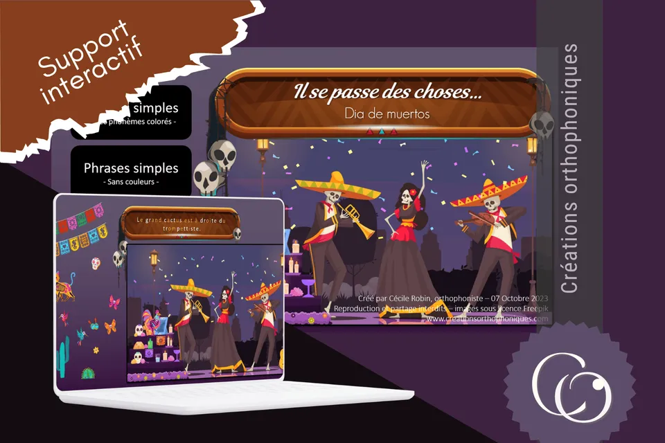 Créations orthophoniques El Día de los Muertos lecture consignes