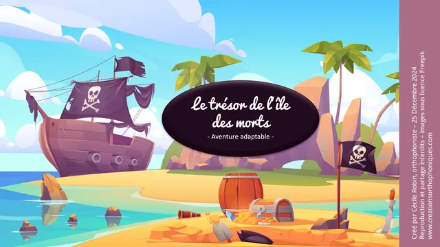 Créations orthophoniques Renforçateurs Trésor île des morts PowerPoint