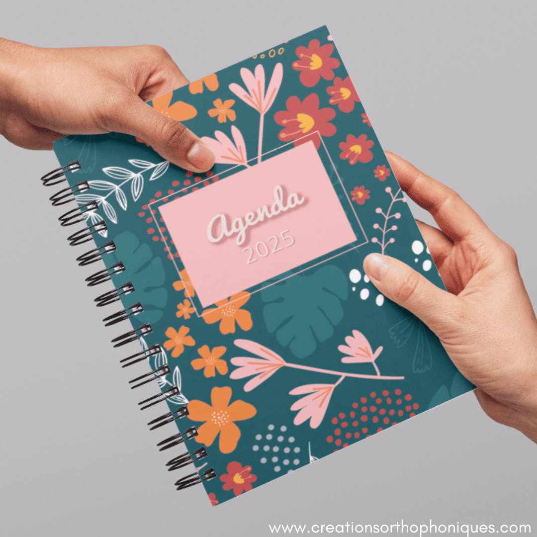 Créations orthophoniques Organisation Agenda 2025 semainier 16,5x23,5 cm