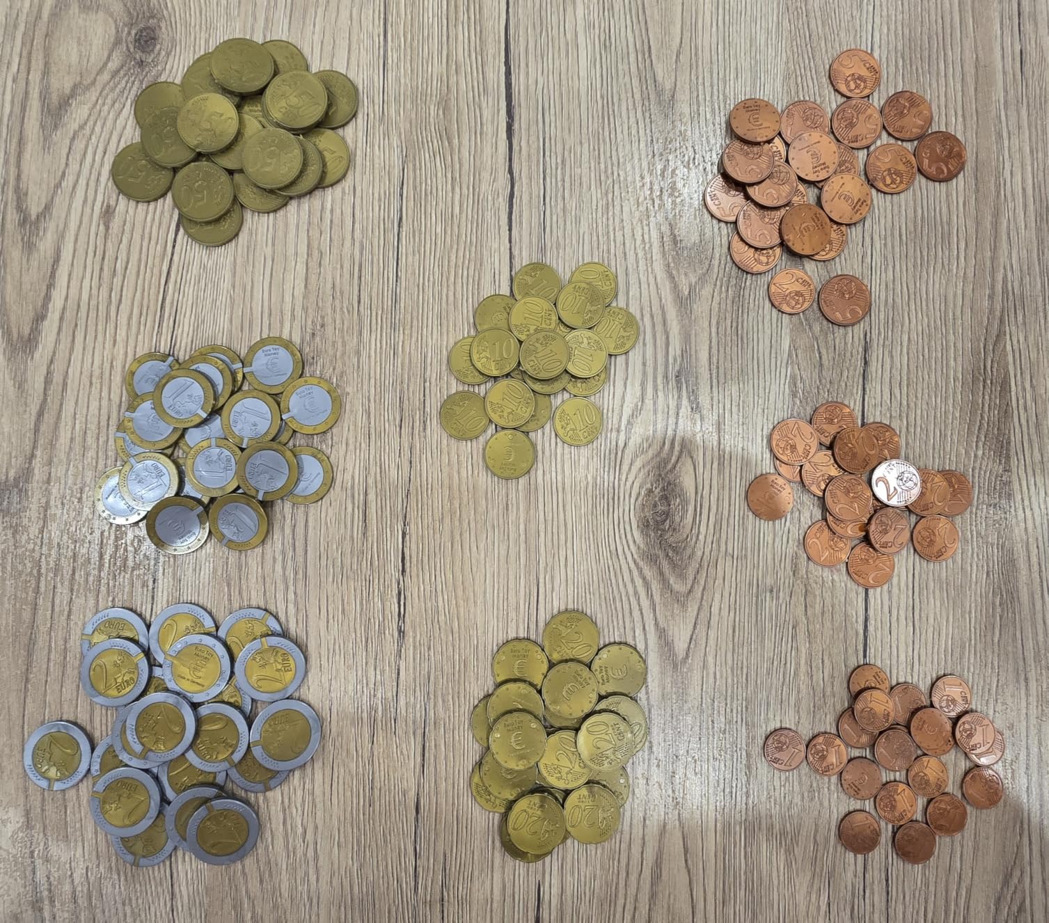 Wissner Lernspiele 160 pièces euros taille réelle pour école