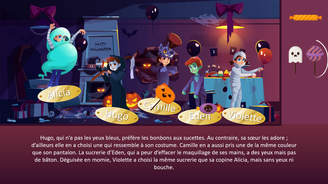Créations orthophoniques Lecture fête Halloween compréhension texte ppt