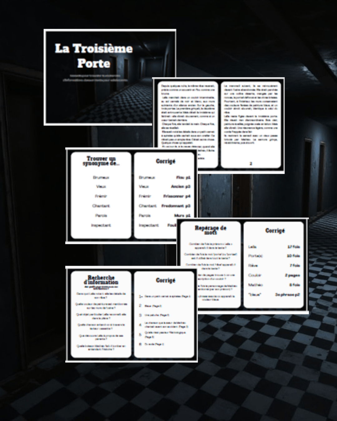 Créations orthophoniques La troisième porte support lecture ado collège