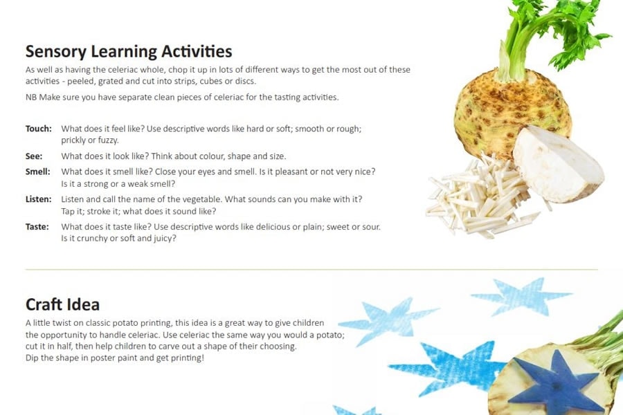 Purely Nutrition Story Books Celeriac livre légumes 3-5 ans