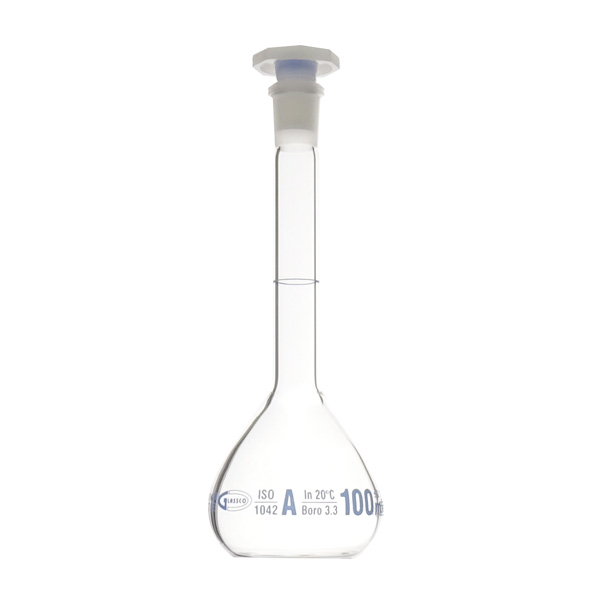 Educaduino Verrerie Fiole jaugée (A) bouchée fiole de chimie