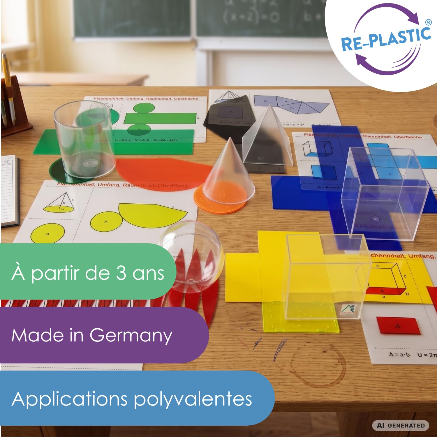 Wissner Raum & Form set 6 solides géométriques 10 cm