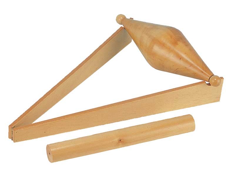 Educaduino Mécanique Paradoxe mécanique double cône bois 50 cm