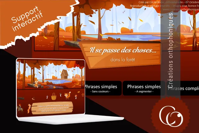 Créations orthophoniques Lecture Il se passe automne forêt jeu